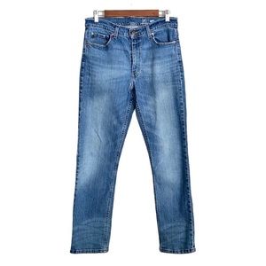 George Medium Wash Denim Athletic Fit Jeans Relaxed Tapered Leg Men’s 31 X 30